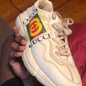 Gucci rhython leather sneakers